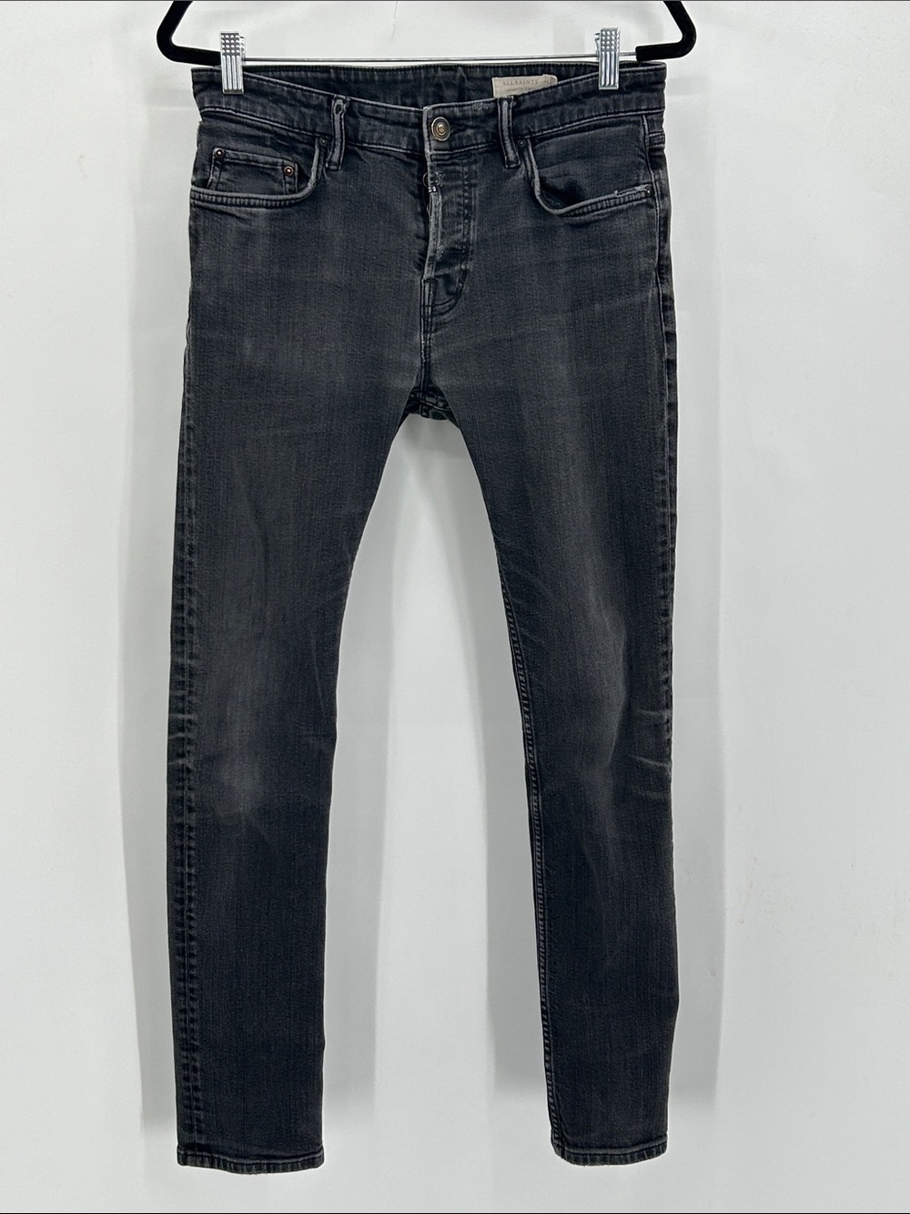All Saints Cigarette Jeans Washed Black Size 32